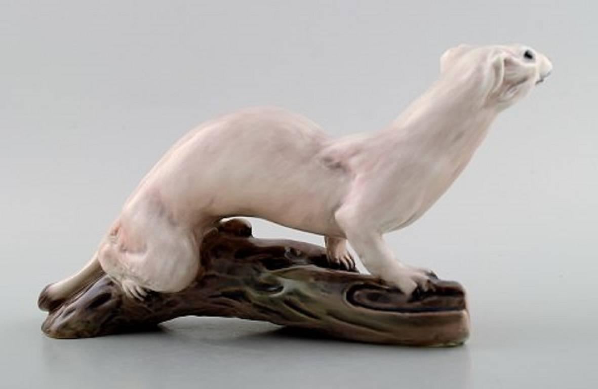 Danish Dahl Jensen number 1121 Ermine or stoat porcelain figurine