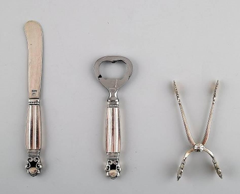 Georg Jensen Sterling Silver 'Acanthus' Cutlery, Complete Service, 33 Parts In Excellent Condition In Copenhagen, DK