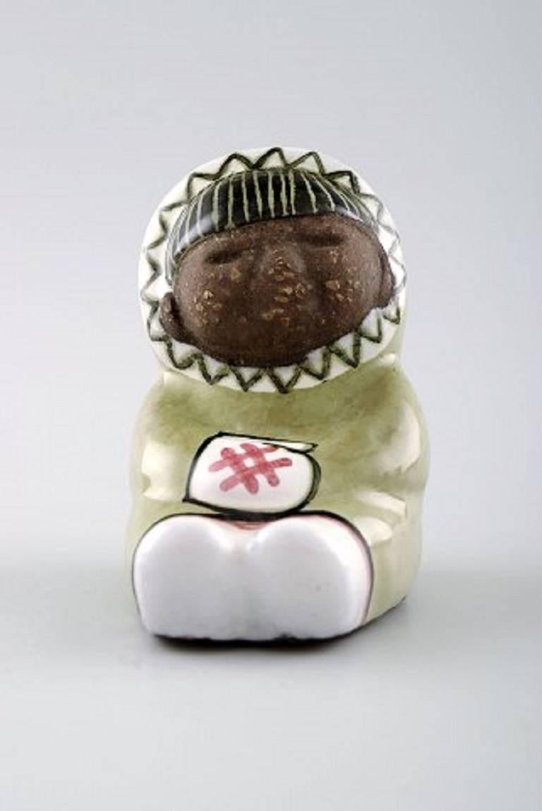 Suédois Collection de figurines en poterie d'art de Upsala-Ekeby, enfants Eskimo en vente