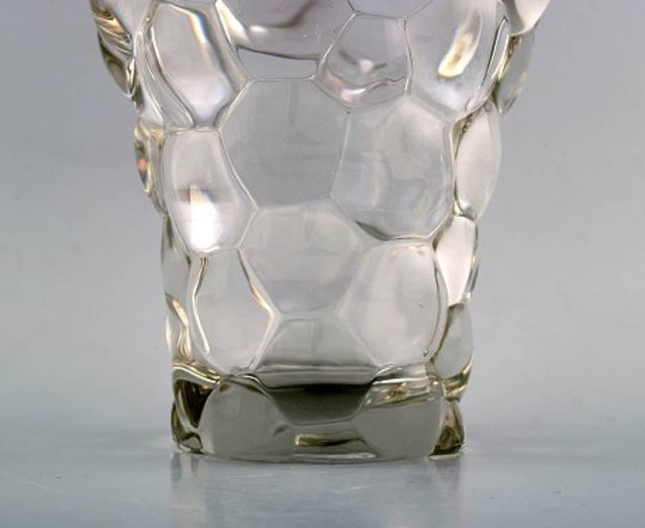 Mid-Century Modern Pierre D'Avesn, French Art Glass Vase in Modern Design, 1940s-1950s