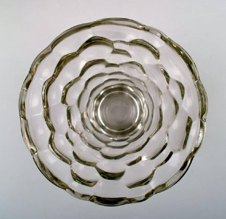 Mid-20th Century Pierre D'Avesn, French Art Glass Vase in Modern Design, 1940s-1950s