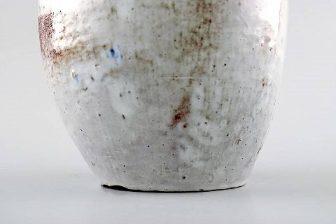 Mid-20th Century Jug of White Glazed Stoneware Done by Gertrud Vasegaard