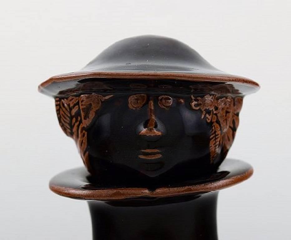 Swedish Stig Lindberg, Gustavsberg Studio Pottery Decanter in Ceramics For Sale