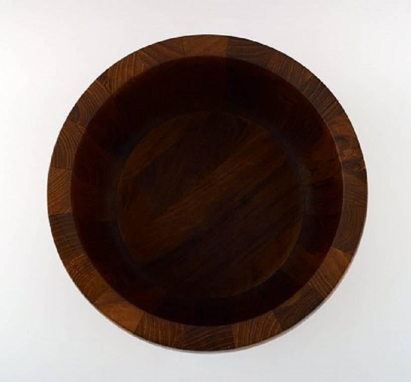 Danois Grand bol design danois en teck massif recyclé de Jens Quistgaard en vente