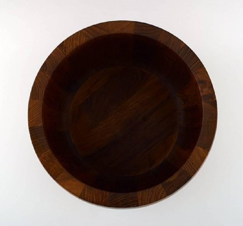 Jens Quistgaard, Danish Design Large Bowl, Staved Teak In Excellent Condition For Sale In Copenhagen, DK