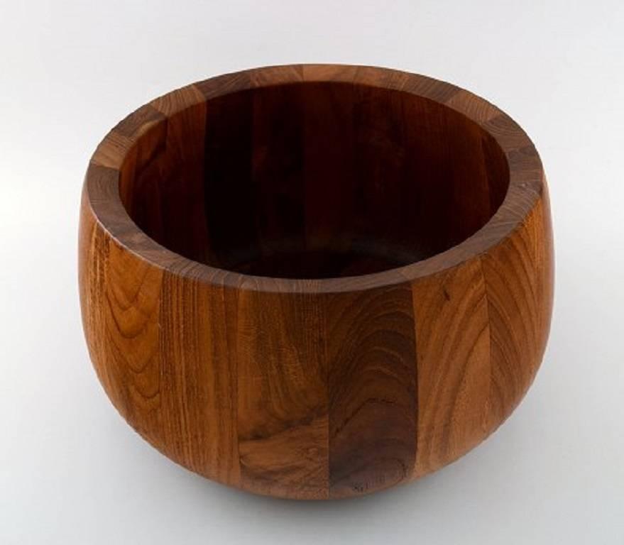 Scandinavian Modern Jens Quistgaard, Danish Design Large Bowl, Staved Teak For Sale