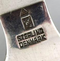 Georg Jensen Pyramid Compote Spoon, Designed by Harald Nielsen