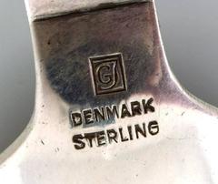 Rare Georg Jensen Pyramid Egg Spoon in Full Silver, Designed by Harald Nielsen