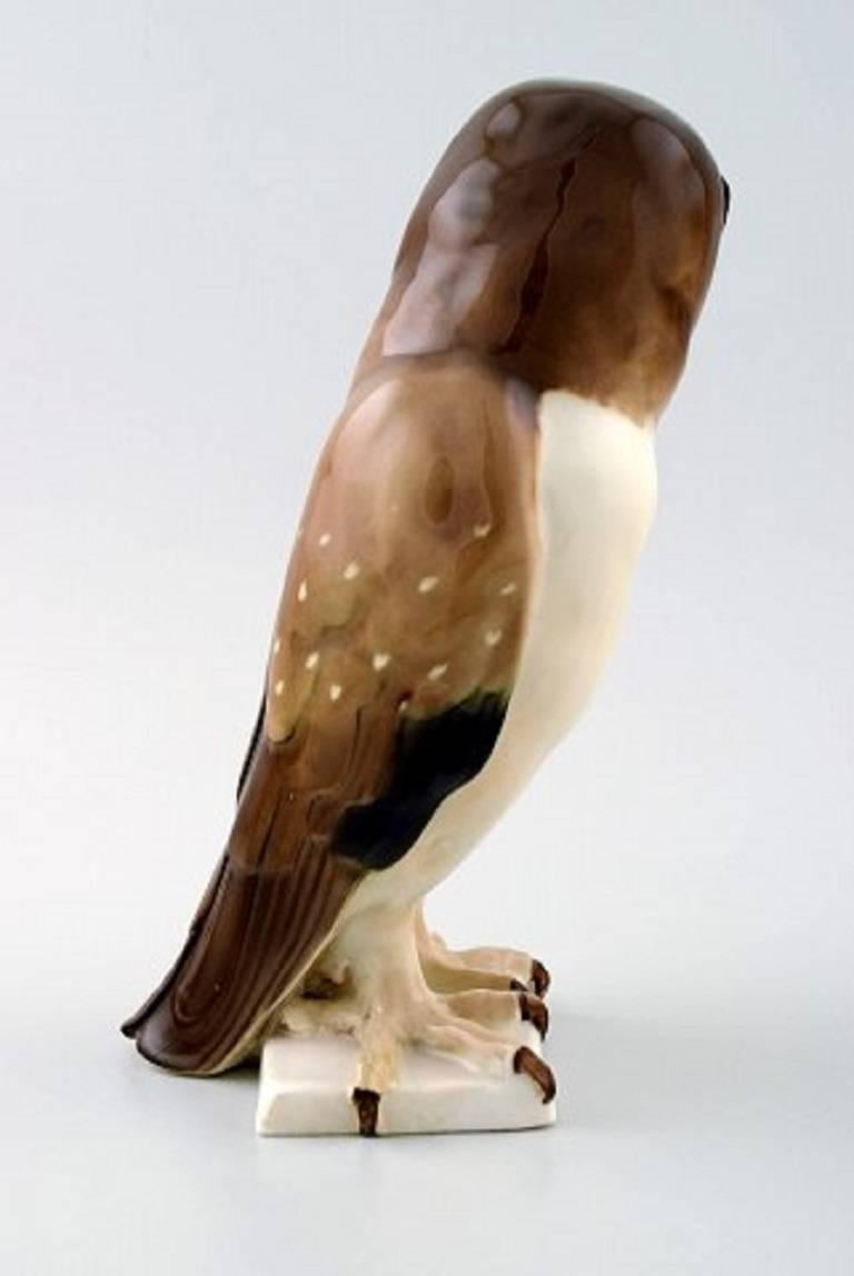 Swedish Rörstrand Porcelain Figurine Owl, Sweden, 1920s-1930s