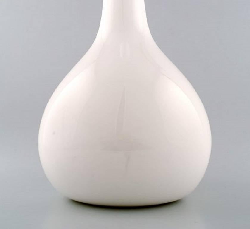 Scandinavian Modern Arthur Percy for Gullaskruf, Huge Opaline Glass Art Glass Vase For Sale