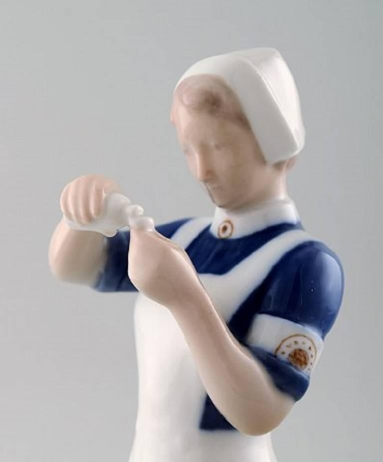 Danish Bing and Grondahl Nurse, Porcelain Figurine, Number 2226