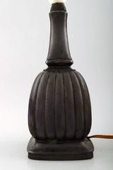 Just Andersen, Table Lamp in Patinated "Disko" Metal, Le Klint Screen