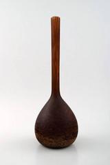 André Delatte für Daum, Nancy, Vase Soliflore Kunstglas in Brown Nuancen