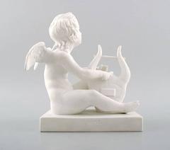 Ancienne figurine de biscuit Royal Copenhagen. Cupidon, Ange