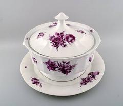Royal Copenhagen Large Purpur Soup Tureen with Dish