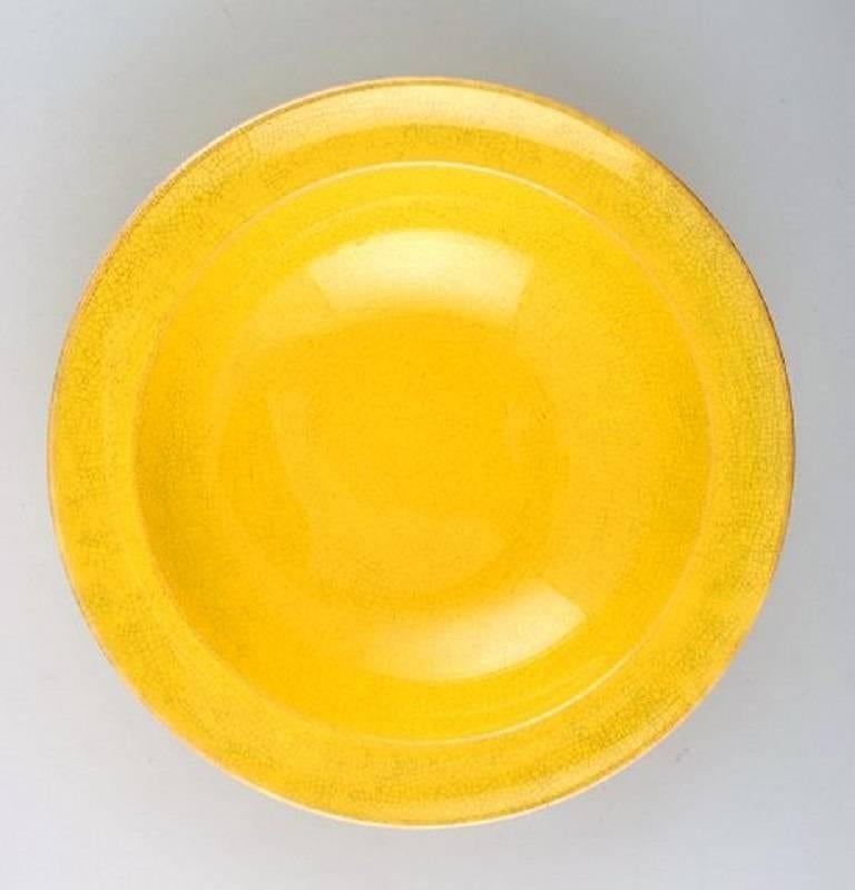 Scandinavian Modern Four Bowls, Susanne Yellow Confetti Royal Copenhagen / Aluminia