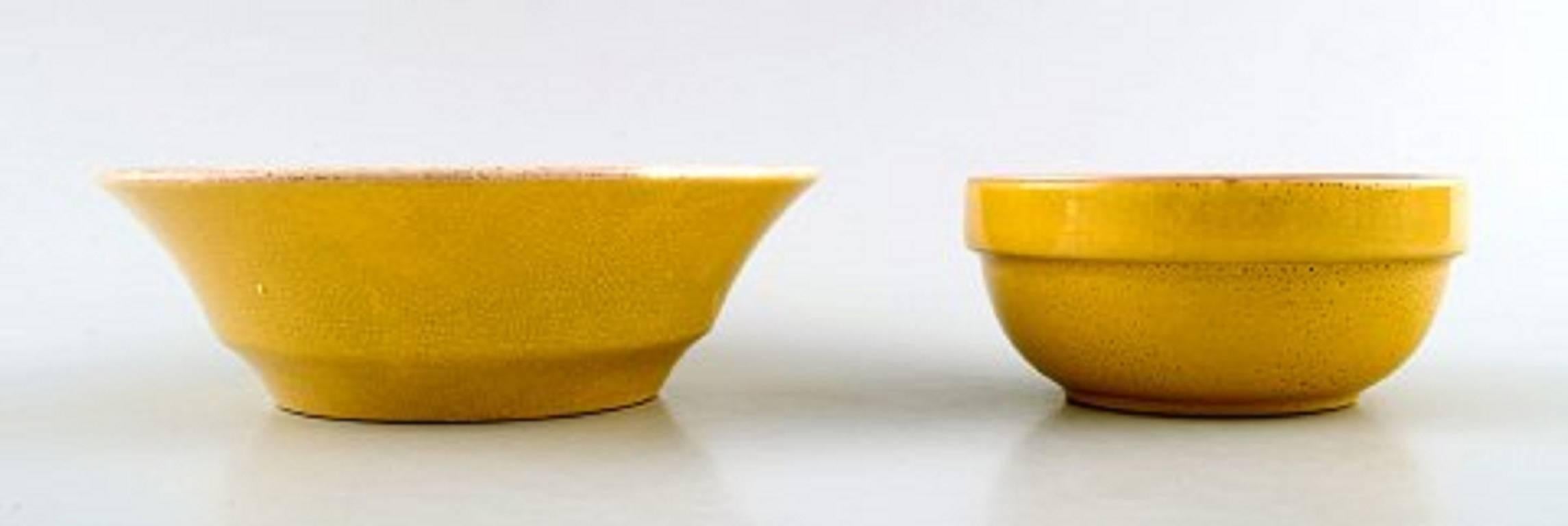 Danish Four Bowls, Susanne Yellow Confetti Royal Copenhagen / Aluminia