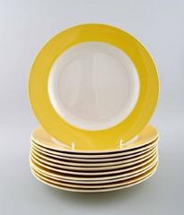5 Dinner Plates, Susanne Yellow Confetti Royal Copenhagen / Aluminia