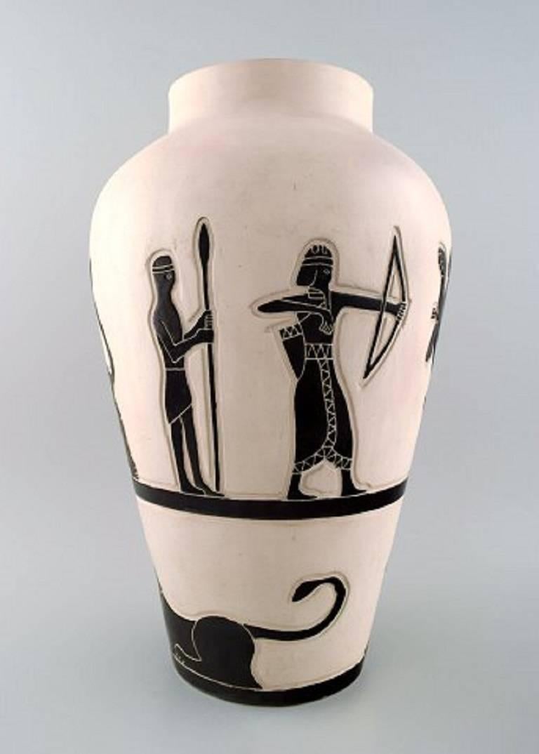 Robert Loiseleur for Lezoux, French Ceramist. Large Modernist Floor