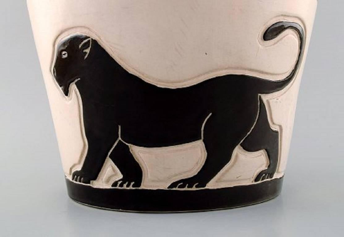 Robert Loiseleur for Lezoux, French Ceramist. Large Modernist Floor