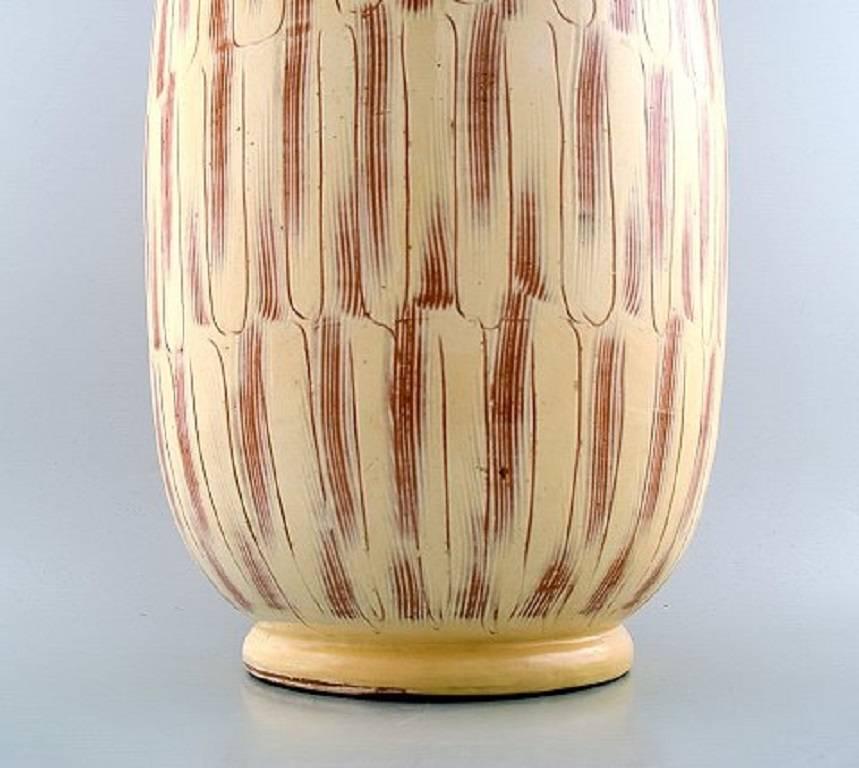 Danish Kähler, Denmark, Large Glazed Stoneware Floor Vase in Modern Design