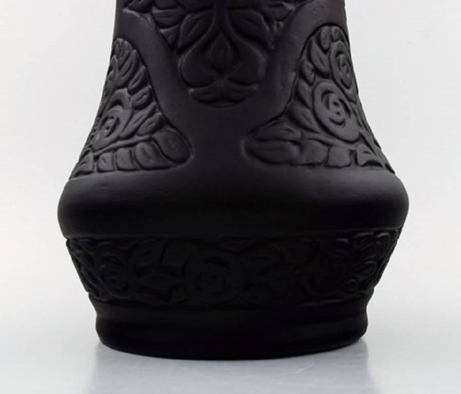 Danish Hjorth / Ipsen's, Bornholm, Art Nouveau Art Pottery Vase in Bindesboll Style For Sale