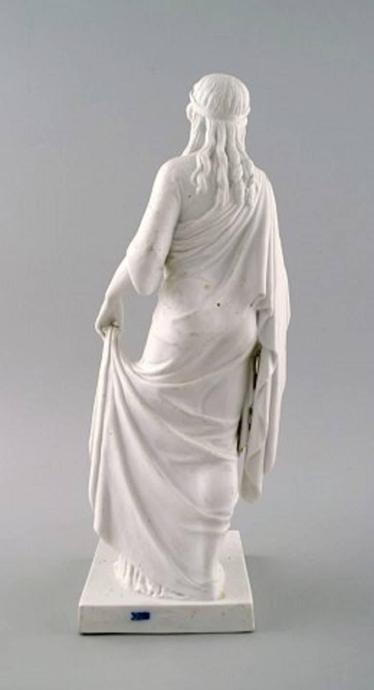 Neoclassical Rare Large Antique Royal Copenhagen Female Figure by Thorvaldsen