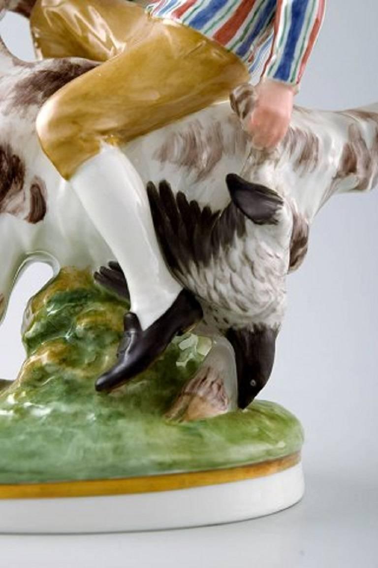 Danish Royal Copenhagen, Julian Marie's Mark. Porcelain Figure 'Clumsy Hans' For Sale