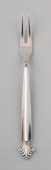 Four Georg Jensen Sterling Silver Acanthus, Four Serving Fork