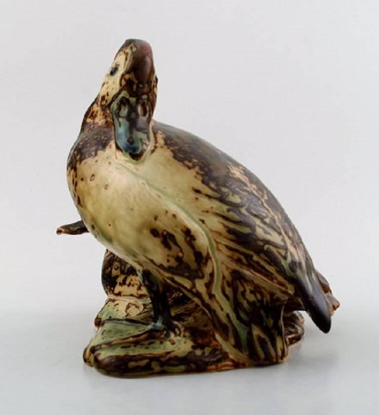 Danish Royal Copenhagen Stoneware Figure Number 20004, Tufted Ducks, Knud Kyhn