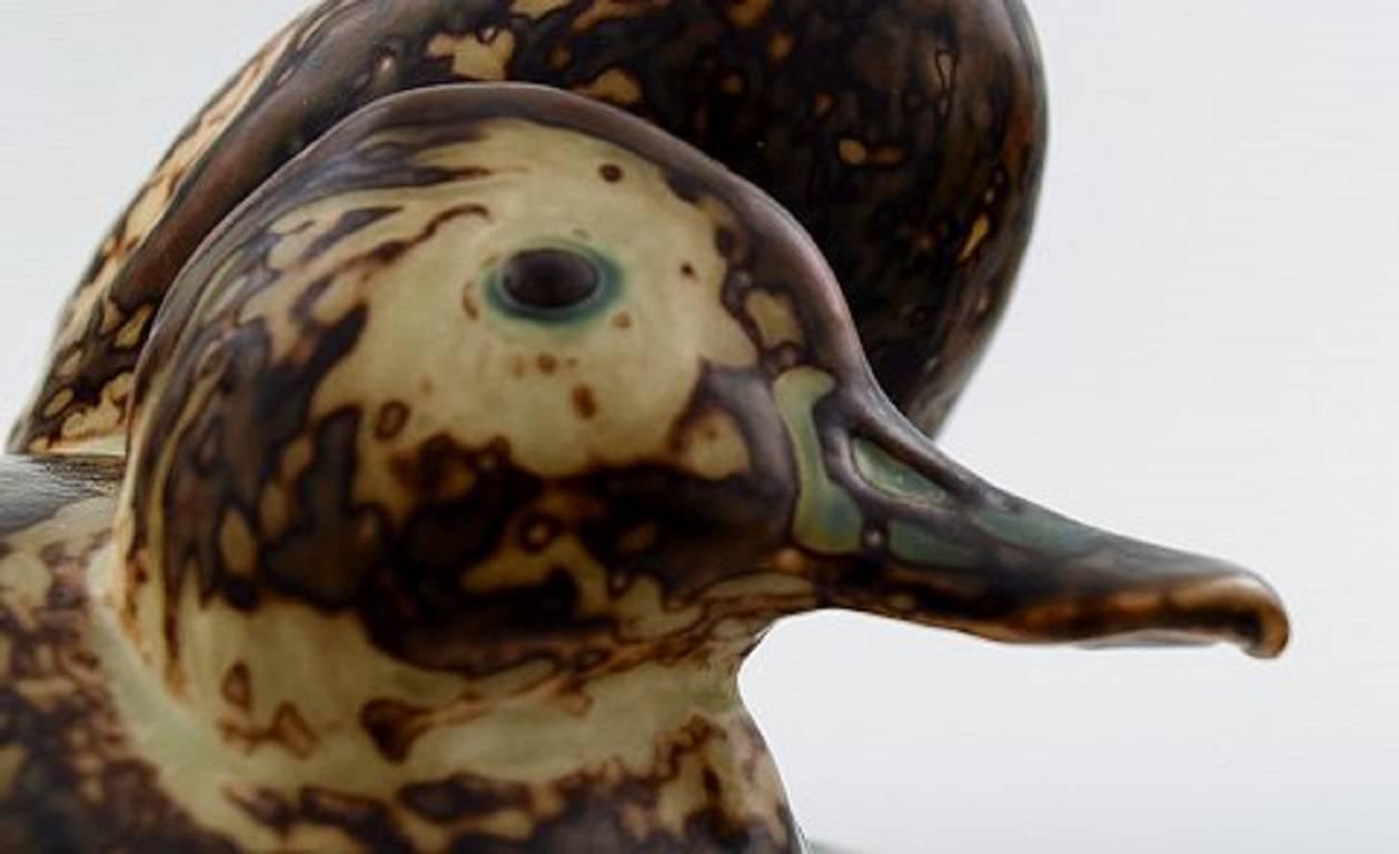 Royal Copenhagen Stoneware Figure Number 20004, Tufted Ducks, Knud Kyhn 2