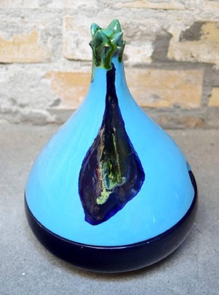 Service „Boheme“ von Bjorn Wiinblad aus glasiertem Steingut in blauen Farben (Dänisch) im Angebot