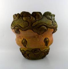 Thorvald Bindesbøll/Bindesboll Huge Jar of Brown Glazed Earthenware