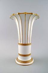 Royal Copenhagen Vase with Gold Decoration, Trumpet-Shaped