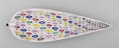 Large Dish, Stig Lindberg, Gustavsberg Studio, Faience, Sweden, 1940s