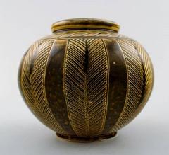 Kähler, Denmark, Svend Hammershoi, Glazed Stoneware Vase