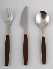 Complete Dinner Service for 6 P., Henning Koppel, Strata Cutlery Stainless Steel