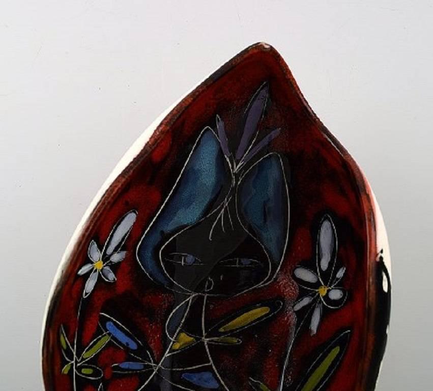 Modern Italian Design, Ceramic Bowl with Motif of Woman, 1960s For Sale