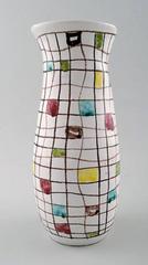 Italian Design, Ceramic Jug with Geometric Pattern, 1950s-1960s