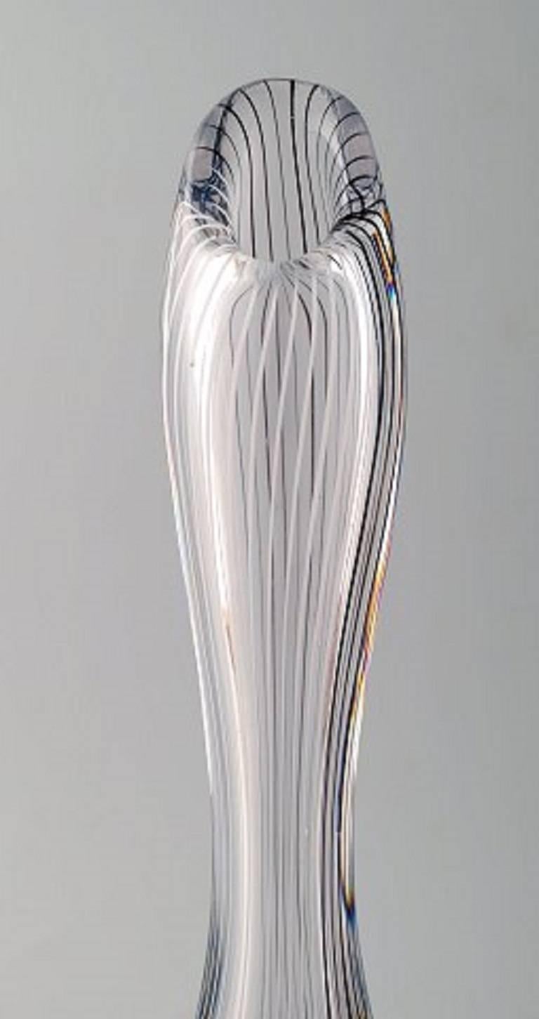 Swedish Vicke Lindstrand for Kosta Boda Glass Vase For Sale