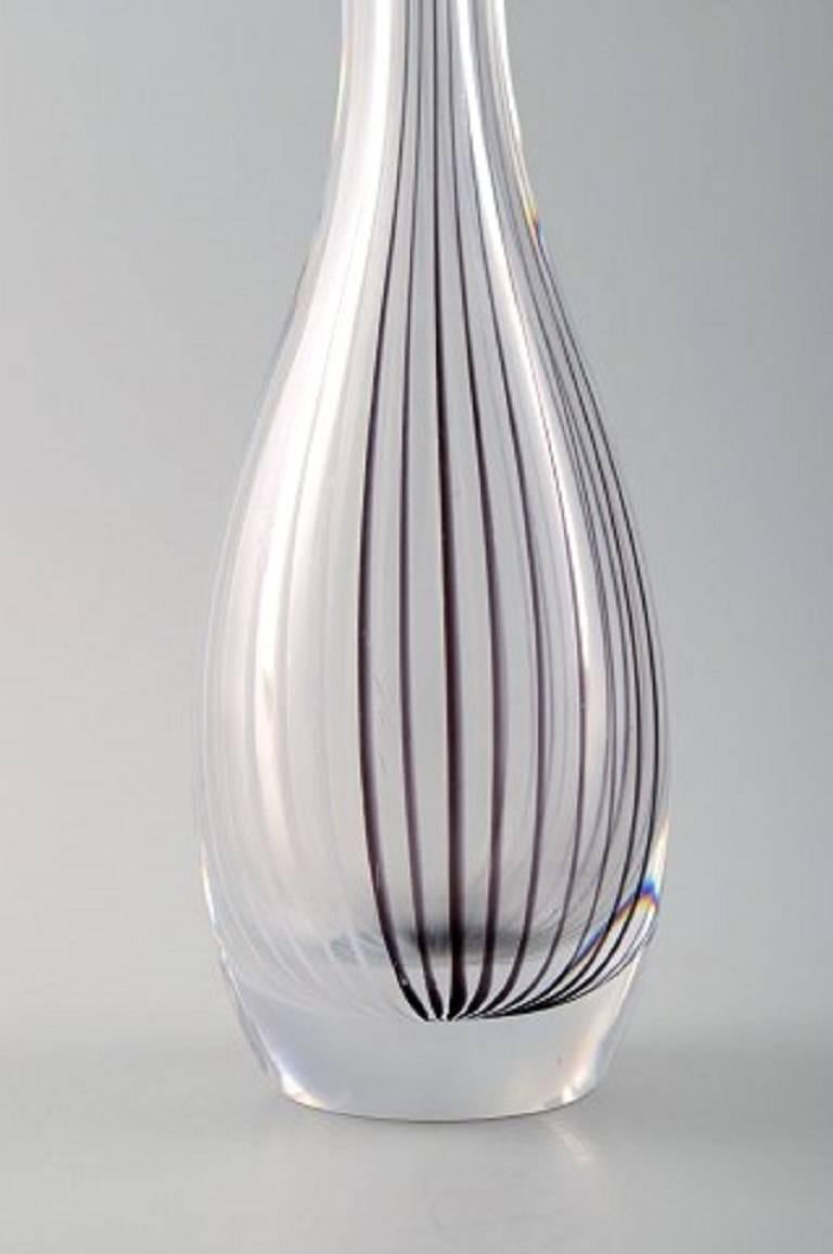 Mid-20th Century Vicke Lindstrand for Kosta Boda Glass Vase For Sale