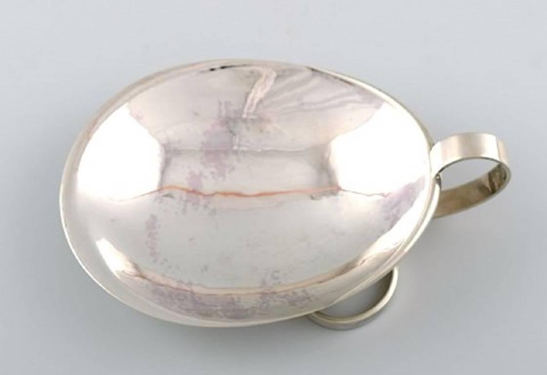 Scandinavian Modern Hans Hansen, Kolding, Bowl of Sterling Silver Made in 1963 For Sale