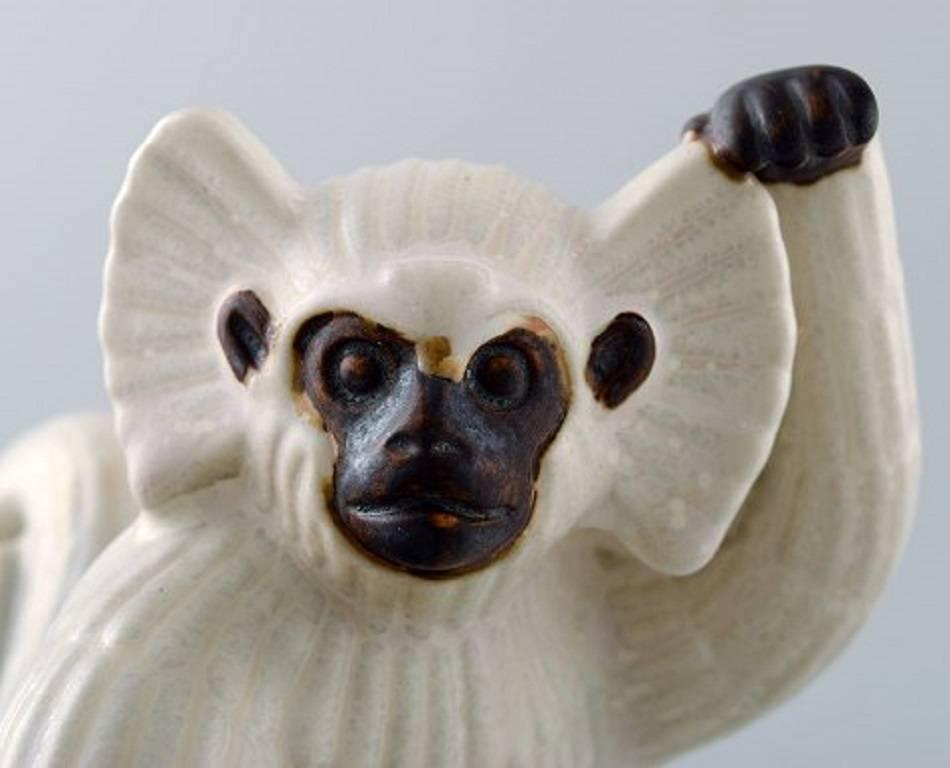 20th Century Rörstrand Stoneware Figure by Gunnar Nylund, Monkey