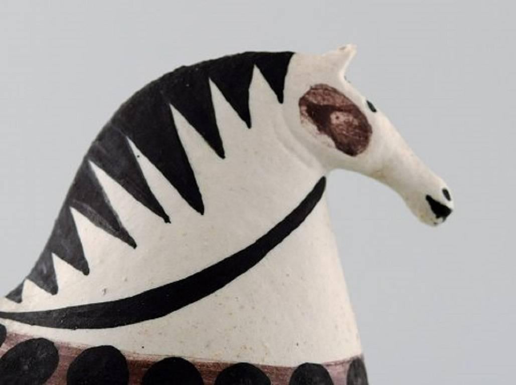 Scandinavian Modern Rare Gustavsberg Studio Hand, Horse by Stig Lindberg, Swedish Ceramist