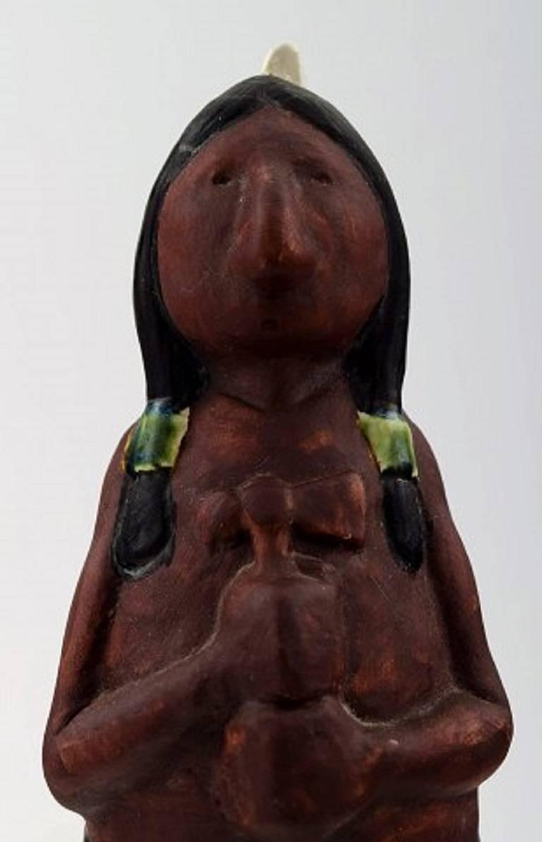 Rolf Palm, Hgans, Drei Indianer, Einzigartige Keramikfiguren im Zustand „Hervorragend“ im Angebot in Copenhagen, DK