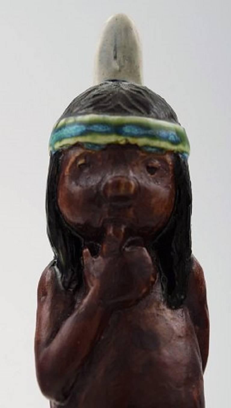 Rolf Palm, Hgans, Drei Indianer, Einzigartige Keramikfiguren im Angebot 1