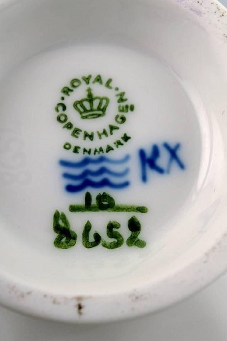 Danish Six Person Royal Copenhagen Blue Flower Angular, Espresso Cups, 'Mocca Cups'