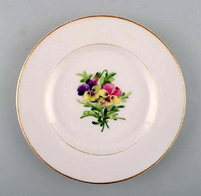 Seven Antique Royal Copenhagen Plates in Flora Danica Style 4