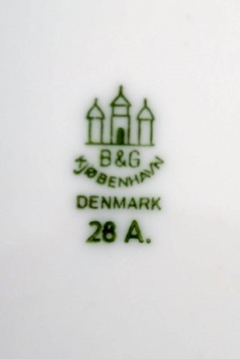 20ième siècle Bing & Grondahl, B&G, White Koppel, service à café pour six personnes en vente