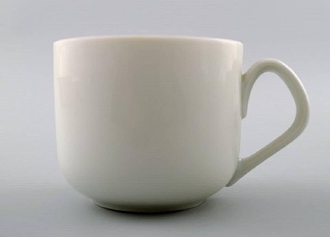 Scandinave moderne Bing & Grondahl, B&G, White Koppel, service à café pour cinq personnes en vente